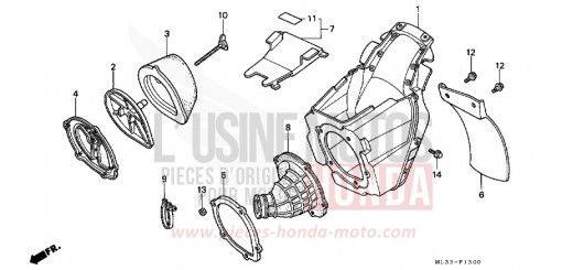 AIR CLEANER (CR500RL) CR500RL de 1990